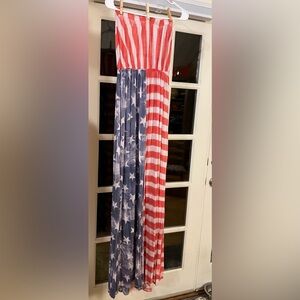 American 🇺🇸 Flag Tube Top Dress